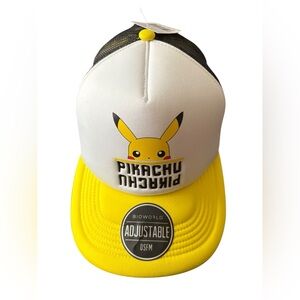 Pokemon Bioworld 2025 Pikachu Snapback Mesh Back Hat Baseball Cap‎ OSFM